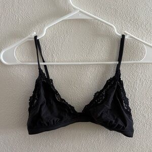 Victoria's Secret Black Lace Trim Bralette